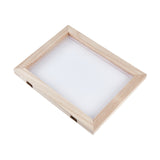 Wooden Paper Making, Papermaking Mould Frame, Screen Tools, for DIY Paper Craft, BurlyWood, 25x19x2.1cm