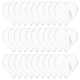 60Pcs Acrylic Wine Glass Charms, Goblet Marker, Heart, Clear, 44x49.5x2mm