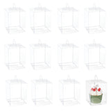 Transparent Plastic Gift Boxes, Rectangle, Clear, 8x8x10cm