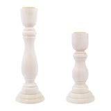 Solid Wood Candle Holder, for Weddings or Parties as Well as Home Decoration, BurlyWood, 58.5x127mm, 58.5x177mm, 2pcs/set