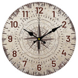 MDF Printed Wall Clock, for Home Living Room Bedroom Decoration, Flat Round, Star, 300mm
