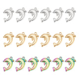18Pcs 3 Colors 304 Stainless Steel Pendant, Dolphin Charms, Mixed Color, 22.5x14x3mm, Hole: 1.6mm, 6pcs/color