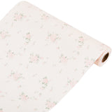 Rose Pattern PVC Shelf Liners, for Kitchen Drawer, Pink, 296x1mm, 2m/roll