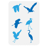 Plastic Drawing Painting Stencils Templates, for Painting on Scrapbook Fabric Tiles Floor Furniture Wood, Rectangle, Heron, 29.7x21cm