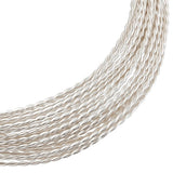 Brass Twist Rope Wire, Silver, 20 Gauge, 0.8mm, about 14.76 Feet(4.5m)/Bundle