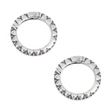 2Pcs 304 Stainless Steel Spring Gate Rings, O Rings, Antique Silver, 7 Gauge, 21.5x3.5mm,Inner Diameter: 15mm