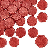 Adhesive Wax Seal Stickers, For Envelope Seal, Indian Red, 30.8x30.8x2.2mm