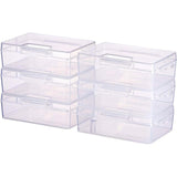 Plastic Bead Containers, Cuboid, Clear, 10x7x3.3cm, 6pcs, Carton: 20x15x10cm