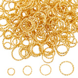 400Pcs 4 Style Iron Jump Rings, Metal Connectors for DIY Jewelry Crafting and Keychain Accessories, Golden, 100pcs/style