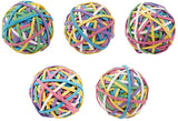 Elastic Rubber Band Ball, Colorful, Ball: 50~60mm, 5pcs/set