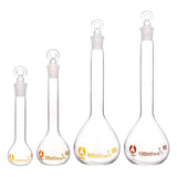 4 Sizes Glass Bottle, Clear, 10.4~19.2cm, Capacity: 10~100ml(0.34~3.38 fl. oz), 4sets/box