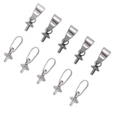 304 Stainless Steel Peg Bails Pendants, For Half Drilled Beads, Stainless Steel Color, 12.5x5mm, Hole: 2.5mm, Pin: 1mm, 80pcs/box