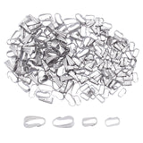 200Pcs 2 Style 304 Stainless Steel Snap On Bails, Stainless Steel Color, 6~9x2~3.5mm, Inner Size: 2~3x5.5~8mm, 100pcs/style
