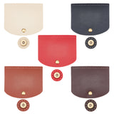 5Pcs 5 Colors Imitation Leather Bag Cover, Rectangle with Round Corner & Alloy Brads, Bag Replacement Accessories, Mixed Color, 10.2x12.5x0.7cm