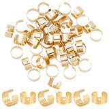 50Pcs Brass Ear Cuff Findings, with Hole, Golden, 9.5x5mm, Hole: 1mm