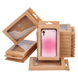 Rectangle Foldable Creative Cardboard Boxes, Gift Boxes, with PVC Visible Window, Peru, 10.5x1.5x19.8cm
