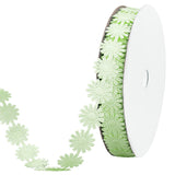 20 Yards Flower Polyester Ribbons, for Gift Packaging, Pale Green, 5/8 inch(17mm), about 20yards/roll(18.288m/roll), roll: about 90x17mm, 1 roll/set