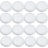 Aluminum Screw Cover, Scented Candle Lid, Flat Round, Hexagon Pattern, 71x13mm, Inner Diameter: 67mm