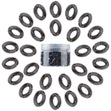 Acrylic Linking Rings, Quick Link Connectors, For Curb Chains Making, Imitation Gemstone Style, Twist, Black, 23x16.5x5.5mm, Hole: 11.5x6mm, 100pcs/box