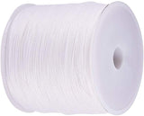 Round Waxed Polyester Cords, Twisted Cords, White, 0.5mm, about 106m/roll