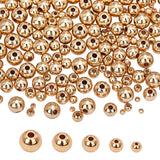 Brass Beads, Long-Lasting Plated, Rondelle, Real 14K Gold Plated, 2~6mmx1.5~5.5mm, Hole: 1~1.6mm, 300pcs/box