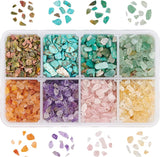 Natural & Synthetic Mixed Gemston Chip Beads, No Hole/Undrilled, 2~8x2~4mm, 8 materials, 27g/material, 216g/box