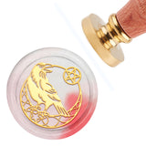 Brass Wax Seal Stamp with Handle, for DIY Scrapbooking, Bird Pattern, 3.5x1.18 inch(8.9x3cm)