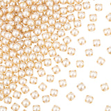 Sew on Acrylic Imitation Pearl, Montee Beads, Two Holes, Garment Accessories, Half Round, Golden, 5.5x3.5mm, Hole: 1.2mm, 500pcs/bag