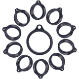 50Pcs Silicone Pendant, for Electronic stylus & Lighter Making, Ring, Black, 29x24.5x7mm, Hole: 3mm, Inner Diameter: 20.5mm