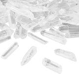 Natural Quartz Crystal Pointed Beads, No Hole/Udrilled, Hexagonal Prisms, 16~46x6~13x5~10mm; 250g; about 60pcs/box