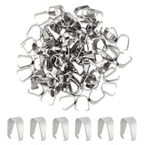 304 Stainless Steel Snap On Bails, Stainless Steel Color, 9x4x6mm, Pin: 0.6mm, 100pcs/box