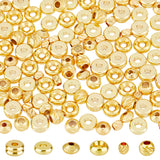 120pcs 6 styles Brass Spacer Beads, Long-Lasting Plated, Textured, Mixed Shapes, Golden, 3~6x1.7~4mm, Hole: 1.4~2mm, 20pcs/style