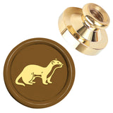 Golden Tone Wax Seal Brass Stamp Heads, for Wax Seal Stamp, Animal, 25x14.5mm