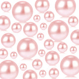 ABS Plastic Imitation Pearl Beads, No Hole, Pink, 10~30mm, 150pcs/set