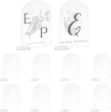 Acrylic Table Sign Holders, Blank Place Number Signs, for Wedding, Restaurant, Birthday Party Decorations, Arch, Clear, 29.5x115x150mm