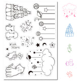 Custom PVC Plastic Clear Stamps, for DIY Scrapbooking, Photo Album Decorative, Cards Making, Stamp Sheets, Film Frame, Cat Shape, 160x110x3mm