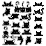 Custom PVC Plastic Clear Stamps, for DIY Scrapbooking, Photo Album Decorative, Cards Making, Stamp Sheets, Film Frame, Cat Shape, 160x110x3mm