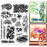 PVC Stamps, for DIY Scrapbooking, Photo Album Decorative, Cards Making, Stamp Sheets, Film Frame, Mixed Shapes, 21x14.8x0.3cm