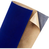 Self Adhesive Velvet Flocking Fabric, for Jewelry Drawer Craft Fabric Peel Stick, Dark Blue, 40x0.06cm