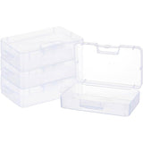 Plastic Bead Storage Containers, Rectangle, Clear, 16x9x4cm, Inner Measure: 14x8.5cm