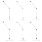 Plastic Model Assembled Action Figure Display Holders, Doll Model Support Stands, with Iron Findings and Round Base, Clear, 0.5~8.5x0.4~0.8x0.2~0.8cm