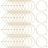 100Pcs 316 Surgical Stainless Steel Wine Glass Charms Rings, Hoop Earring Findings, DIY Material for Basketball Wives Hoop Earrings, Real 18K Gold Plated, 21 Gauge, 29x25x0.7mm, Pin: 0.7mm