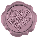 Adhesive Wax Seal Stickers, Envelope Seal Decoration, for Craft Scrapbook DIY Gift, Heart Pattern, 3cm, about 50pcs/box