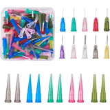 TT Tapered Tips Dispensing Needles, Glue Dispensing Needle and Plastic Fluid Precision Blunt Needle Dispense Tips, Mixed Color, 8.2x8.2x27mm