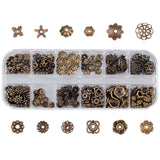 Iron & Alloy Bead Caps, Flower, Antique Bronze, 130x50x15mm, 240pcs/box