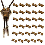 30Pcs Iron Bolo Tie Slides Clasp Accessories, Blank Bolo Tie Slides Low Profile, Rectangle, Antique Bronze, 18x7x5mm, Hole: 3mm