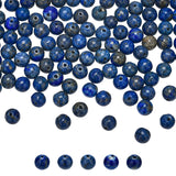 100Pcs Natural Lapis Lazuli Round Beads Strands, 6mm, Hole: 1mm