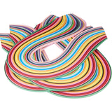 Rectangle 36 Colors Quilling Paper Strips, Mixed Color, 525x5mm, about 360strips/bag, 36color/bag