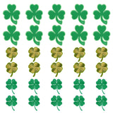 30Pcs 3 Style Non-Woven Fabrics Computerized Embroidery Cloth Iron on/Sew on Patches, Costume Accessories, Clover & Shamrock, for Saint Patrick's Day, Green, 45~61x35~51x1.5mm, 10pcs/style