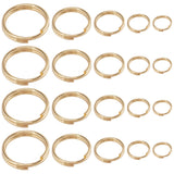 200pcs 5 Styles 304 Stainless Steel Split Rings, Double Loops Jump Rings, Golden, 5~12x1~2mm, Inner Diameter: 3.8~10mm, Single Wire: 0.5~1mm, 40pcs/style